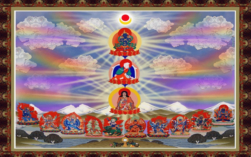 始祖报身佛多杰羌佛降世皈依境