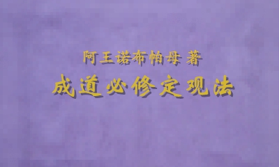 阿王诺布帕母法著集——《成道必修定观法》