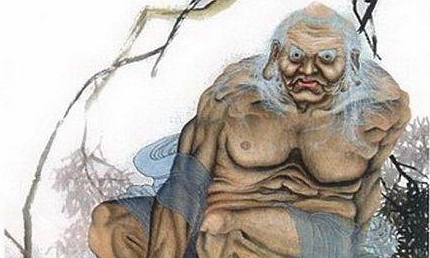 结合工笔与写意的精品画作——大力王尊者