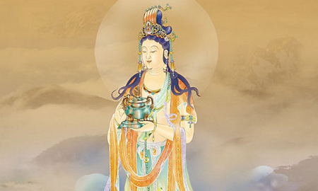 观音大悲加持法会上眼前就飘出一片银色光团